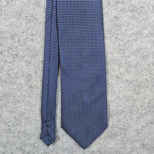Giorgio Armani Cravatte Blue Dotted Necktie 100% Handmade In Italy Short 4x54